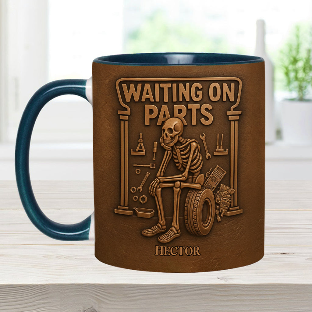 Waiting On Parts - Personalized Car Lover Accent Mug & Coaster