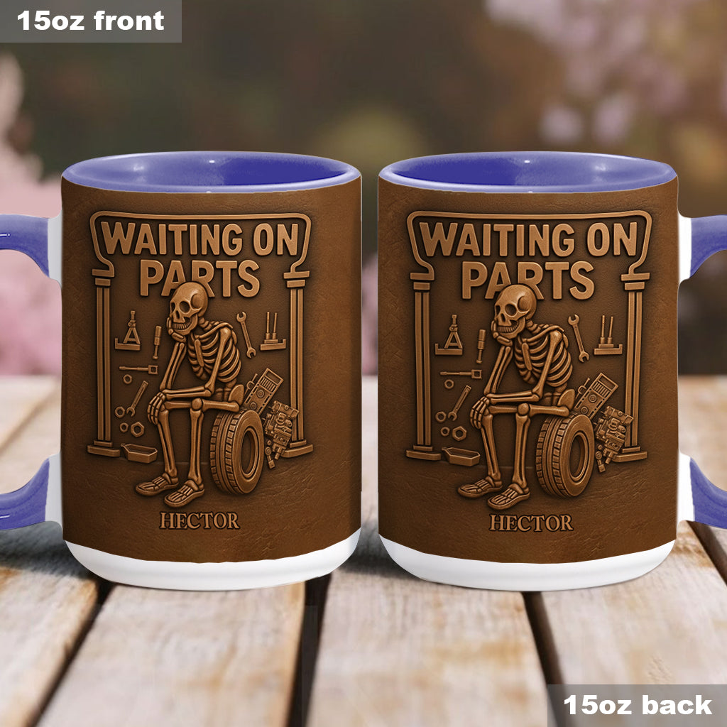 Waiting On Parts - Personalized Car Lover Accent Mug & Coaster