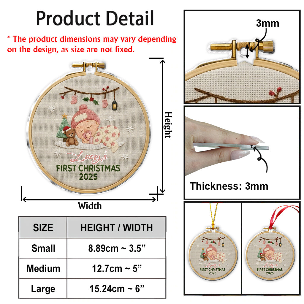 Baby 1. Weihnachten – Personalisierter Neugeborenen-Weihnachtsschmuck