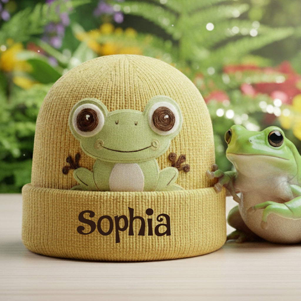 Ich liebe Frösche – personalisierte Froschmütze