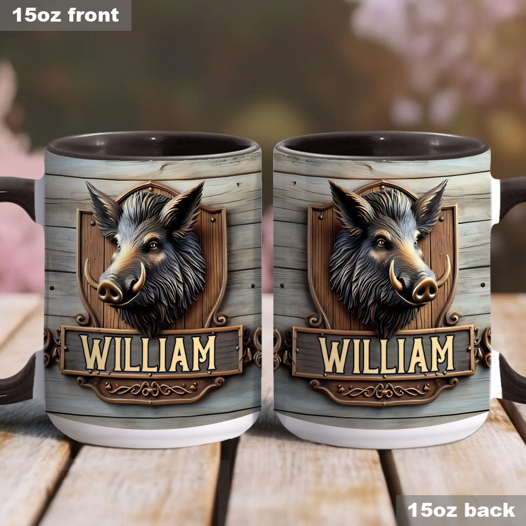Wild Boar Hunting - Personalized Hunting Accent Mug
