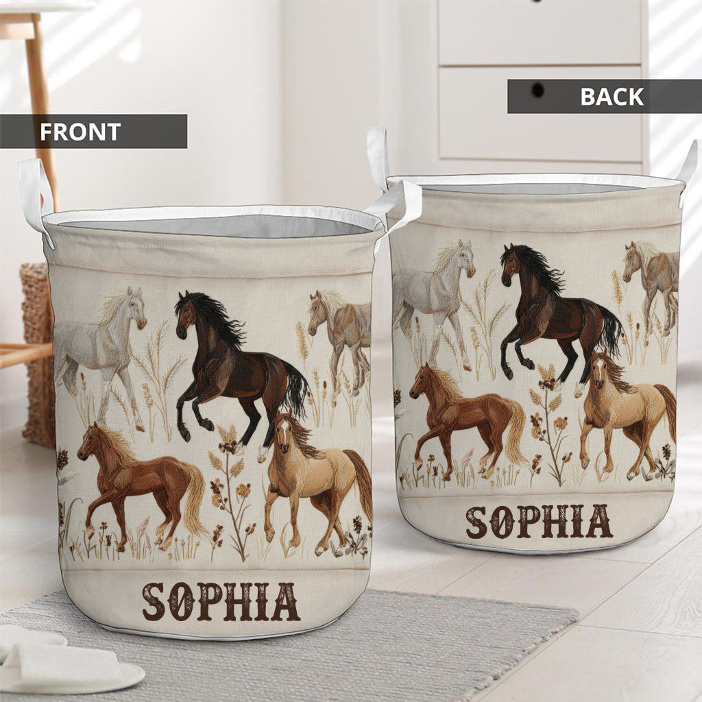 Love Horses - Personalized Horse Storage Basket