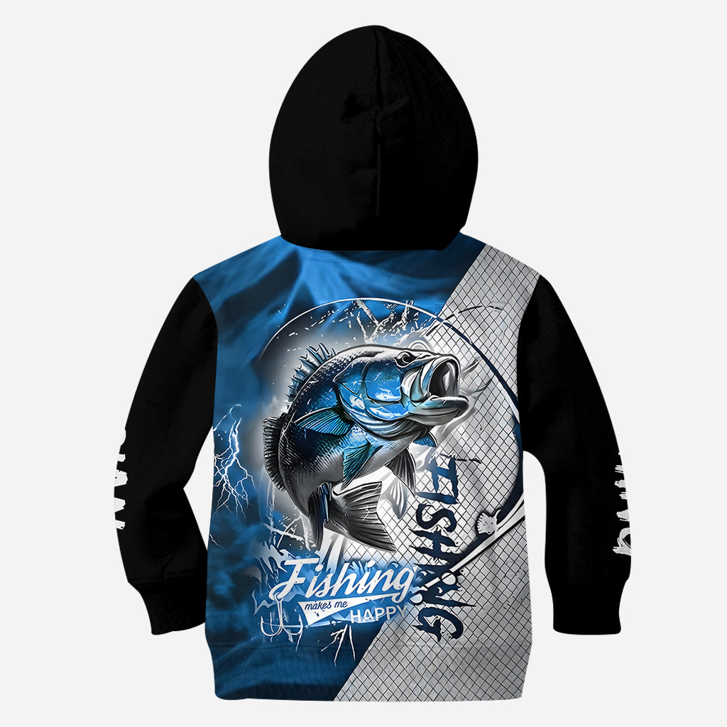 Fishing Make Me Happy - Personalized Fishing All Over Shirt