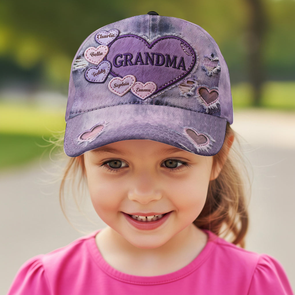 Grandma's Hearts - Personalized Grandma Classic Cap