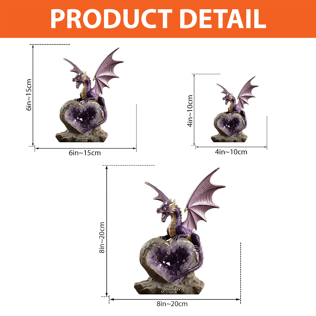 Amethyst-Drache – Personalisierte Drachenplakette aus Acryl in individueller Form