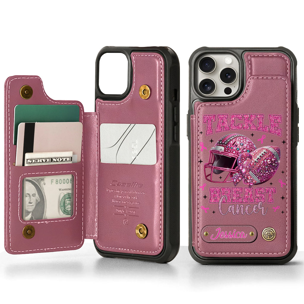 Pink Out - Personalized Football Wallet Phone Case