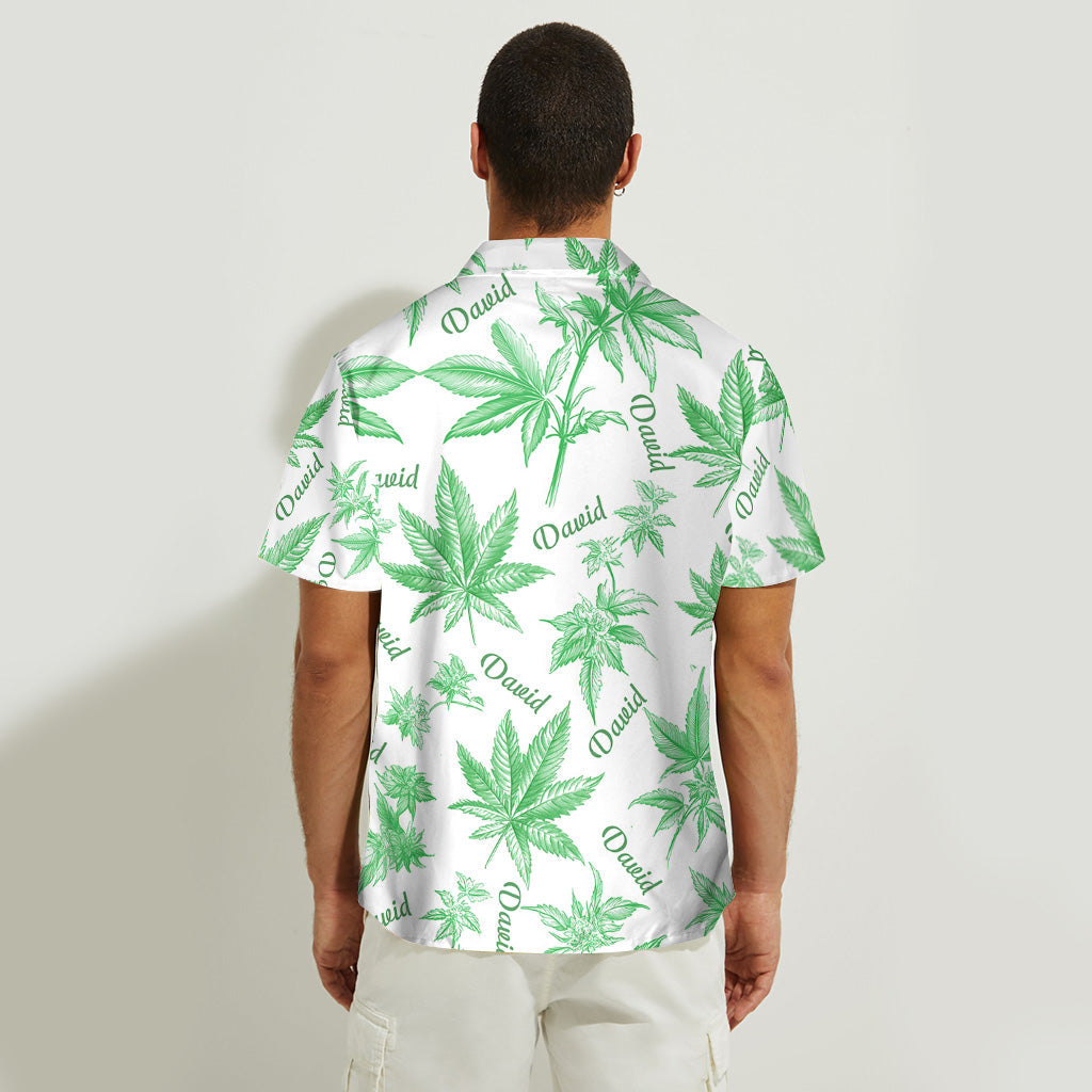 High werden – Personalisiertes Weed-Hawaiihemd