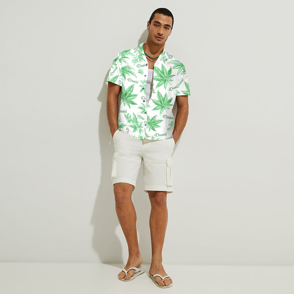 High werden – Personalisiertes Weed-Hawaiihemd