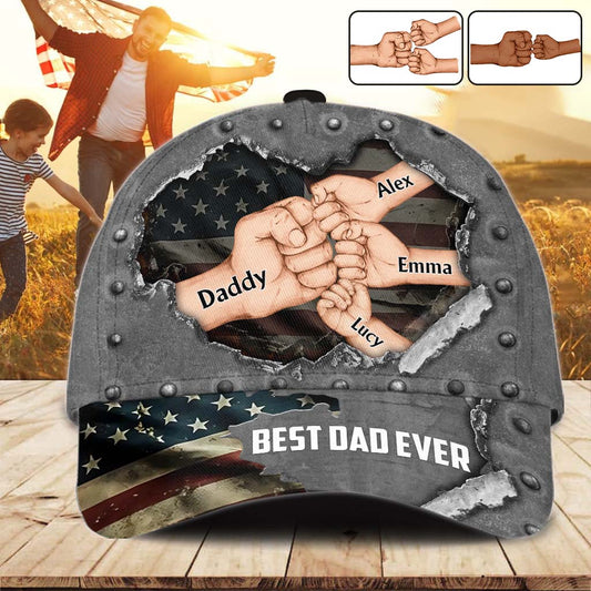 Geschenk für Papa – Der beste Papa aller Zeiten – Personalisierte klassische Vaterkappe