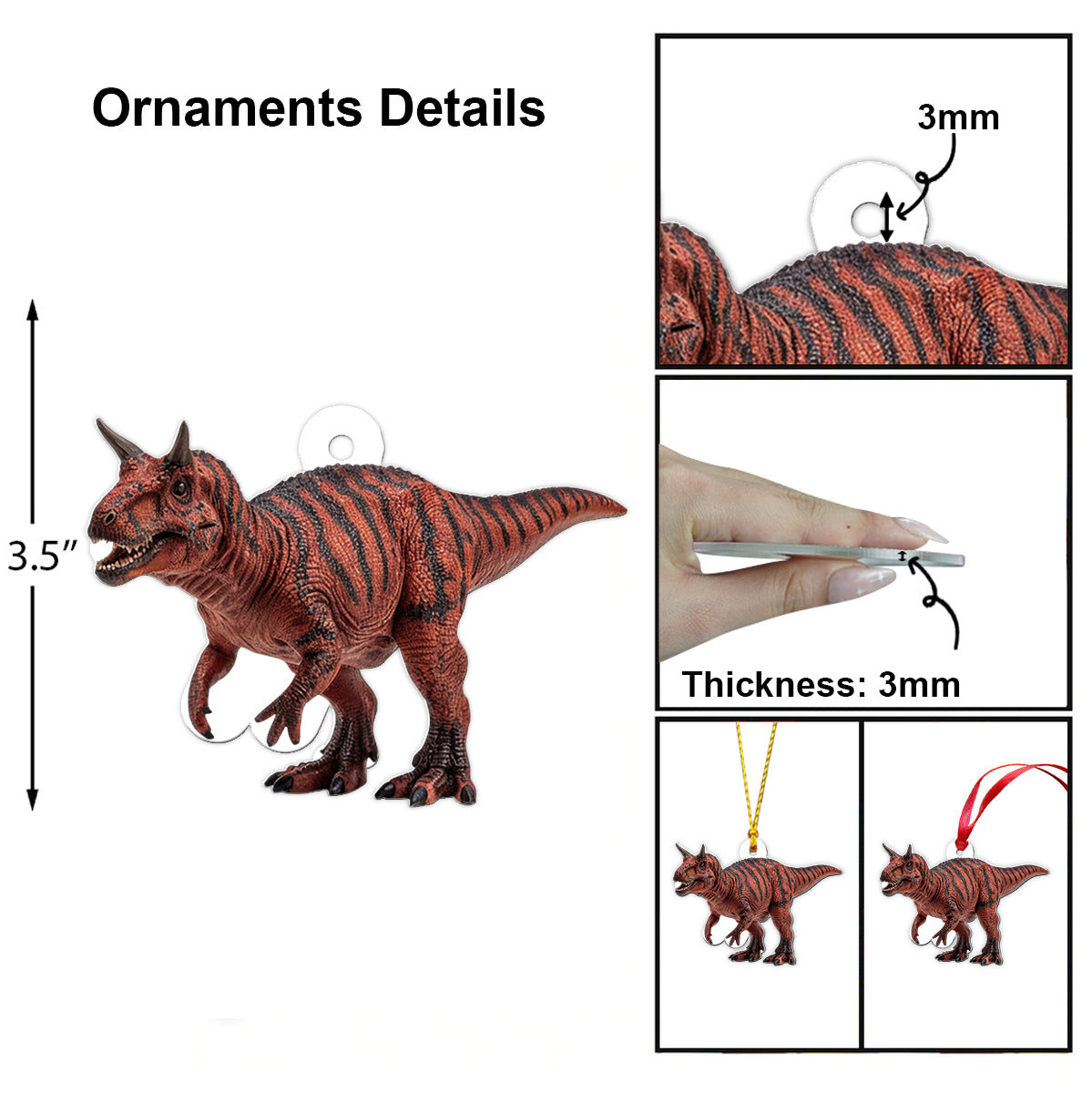 24 Dinosaurierarten – Geschenkidee für Jungen – Personalisierter Adventskalender zum Zusammenklappen mit Ornamenten