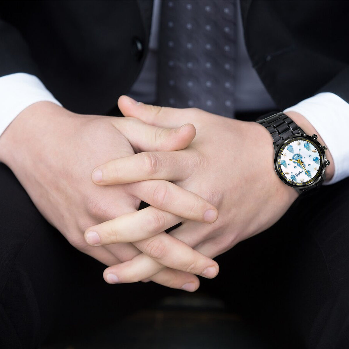 Personalisierte Armbanduhr für Quallenliebhaber
