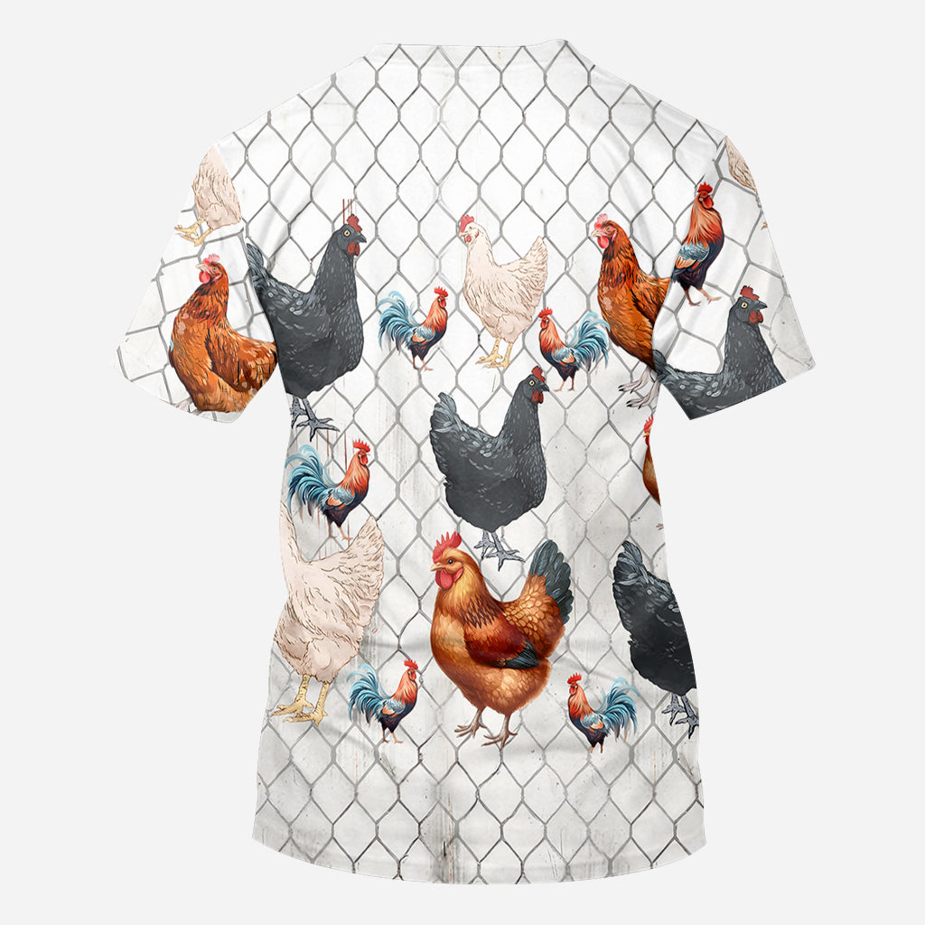 Easily Distracted by Peckers - Personalized Chicken All Over Shirt
