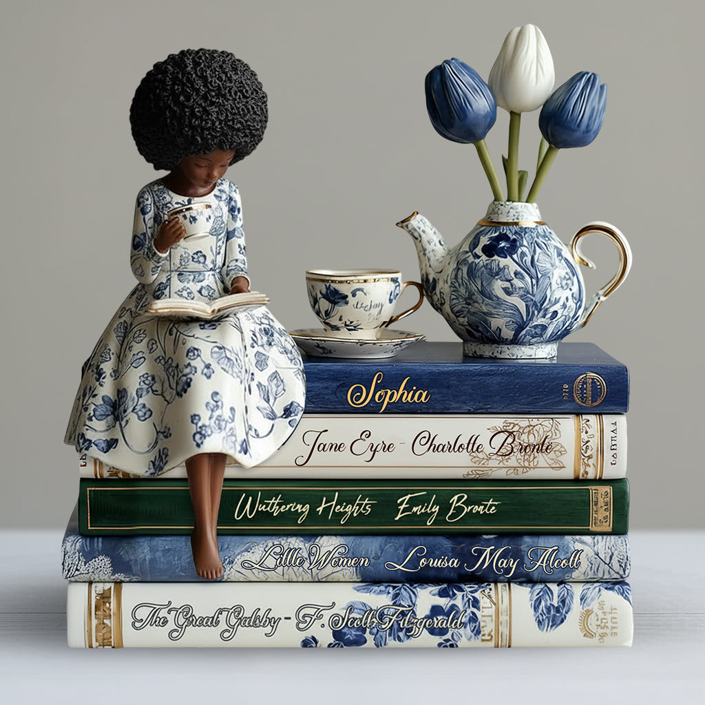 Liebesbücher – Personalisierte Acrylplakette in individueller Form für Afroamerikaner