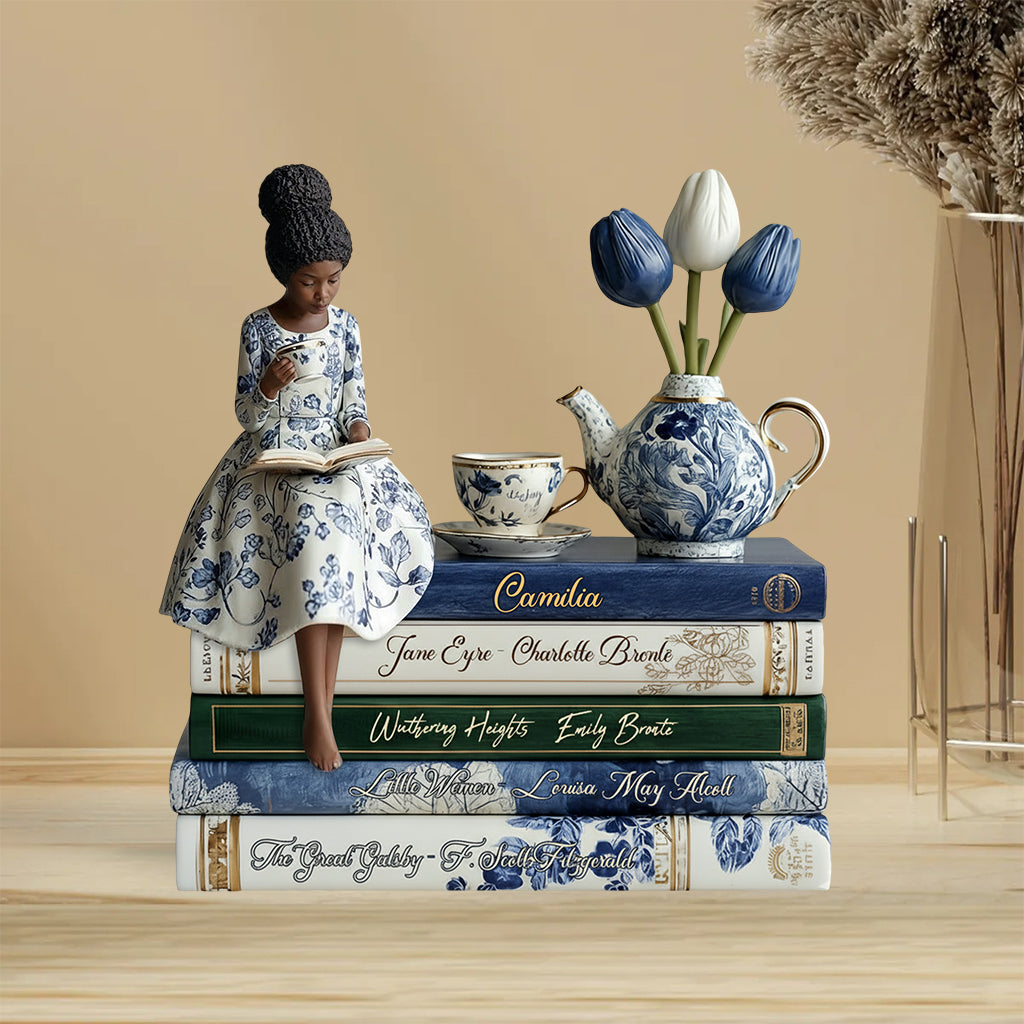 Liebesbücher – Personalisierte Acrylplakette in individueller Form für Afroamerikaner