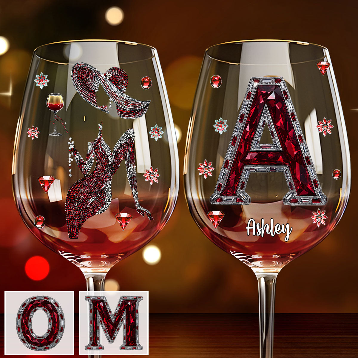 Love Wine – Personalisiertes Weinglas mit langem Stiel