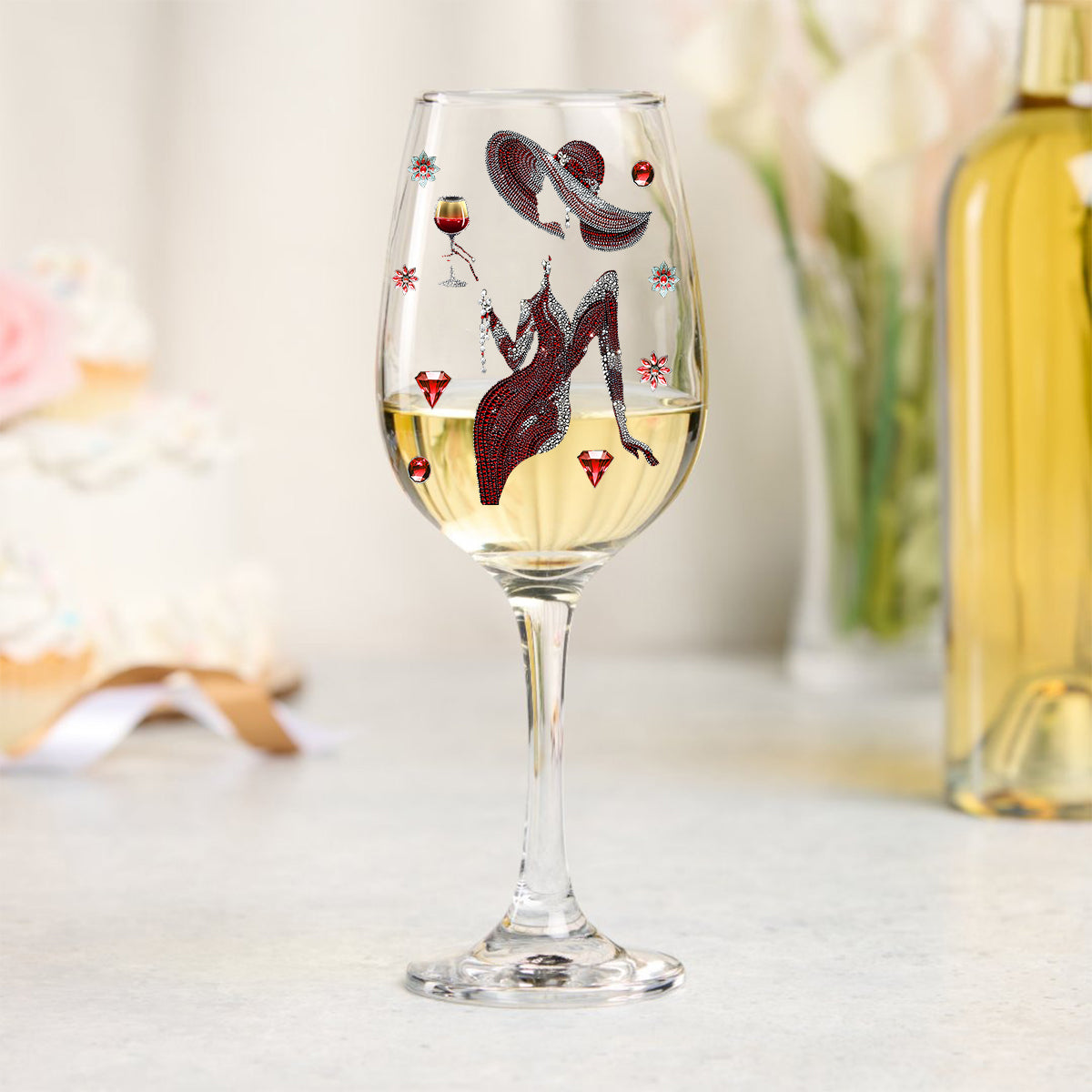 Love Wine – Personalisiertes Weinglas mit langem Stiel