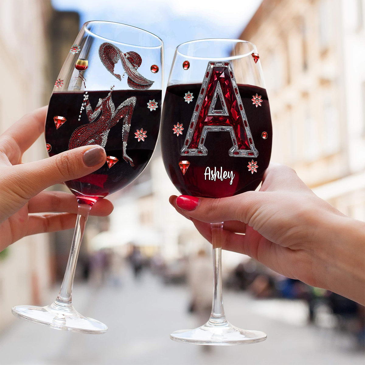 Love Wine – Personalisiertes Weinglas mit langem Stiel