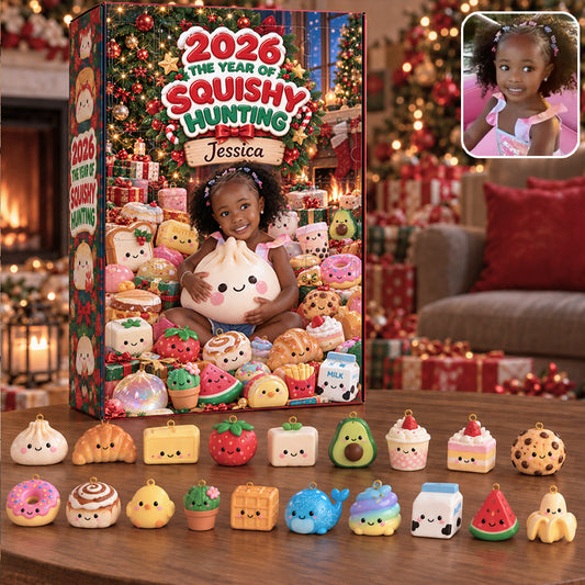The Year Of Squishy Hunting - Personalized Kid Advent Calendar With Ornaments