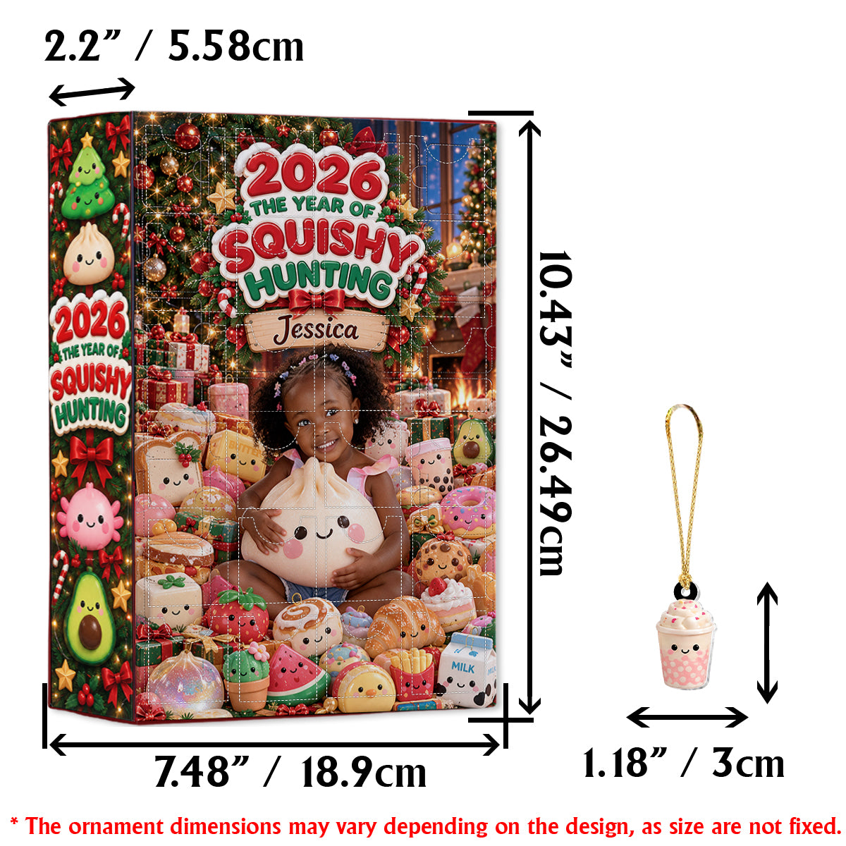 Das Jahr der Quetschjagd - Personalisierter Kinder-Adventskalender mit Ornamenten