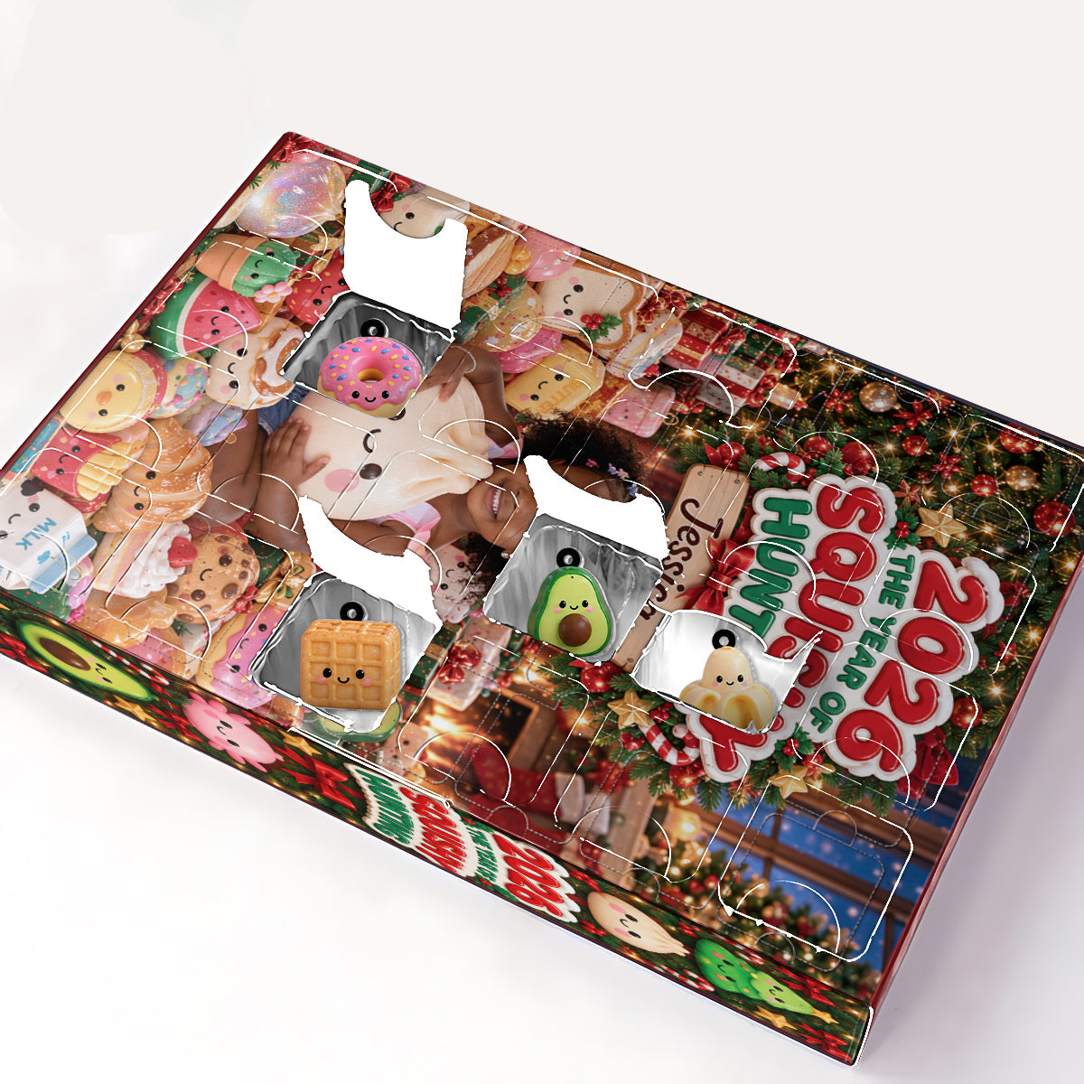 Das Jahr der Quetschjagd - Personalisierter Kinder-Adventskalender mit Ornamenten