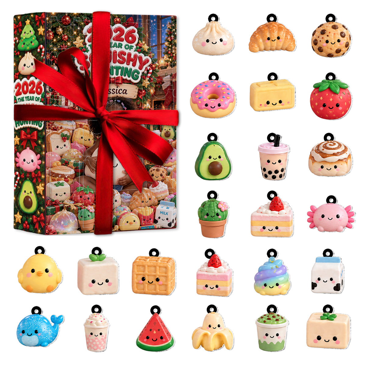 Das Jahr der Quetschjagd - Personalisierter Kinder-Adventskalender mit Ornamenten