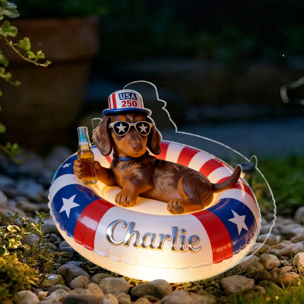 250th Anniversary - Personalized Dog Solar Acrylic Light