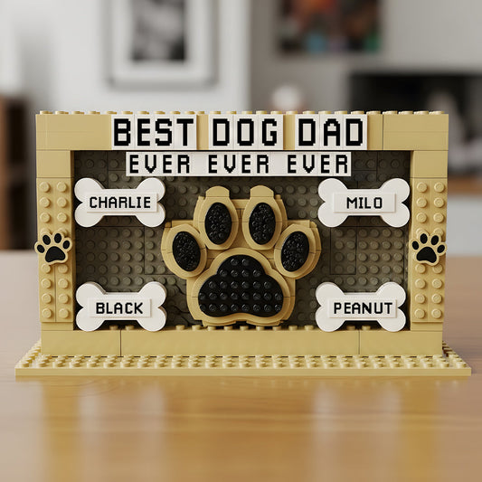 Bester Hundepapa aller Zeiten – Personalisierte Acrylplakette in Hundeform