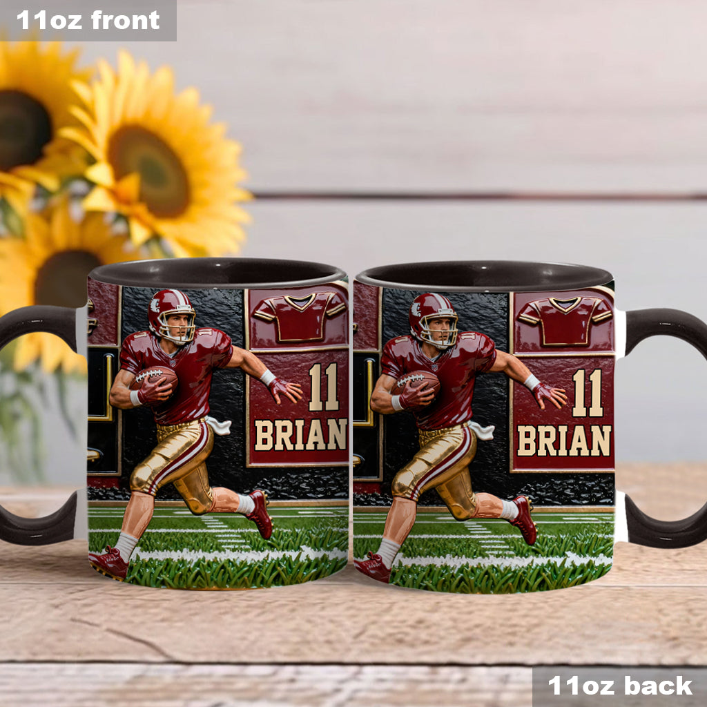 Love Football - Personalized Football Accent Mug