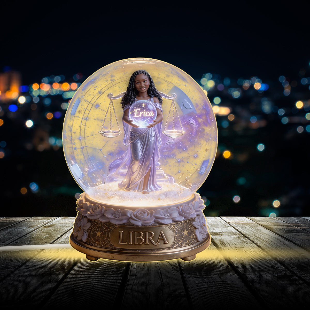 Individuell gestaltbares Horoskop-Nachtlicht im Sternzeichen-Stil mit Foto – Personalisierte LED-Nachtleuchte aus Acryl mit Horoskop-Motiv