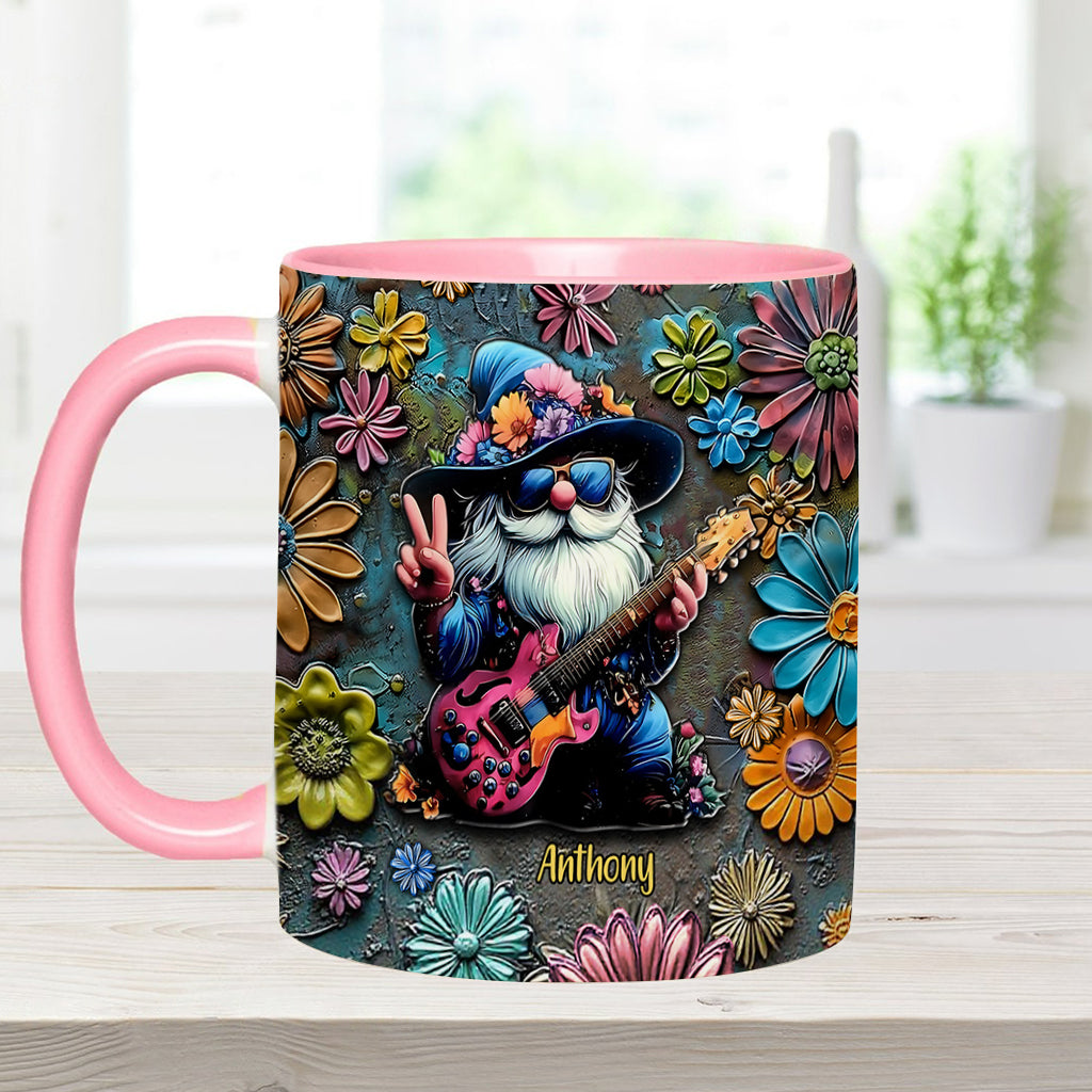 Hippie-Gnome – Personalisierte Tasse mit Hippie-Akzent
