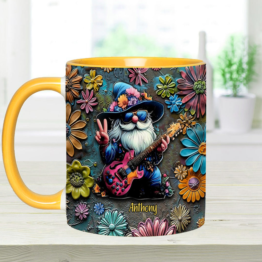 Hippie-Gnome – Personalisierte Tasse mit Hippie-Akzent