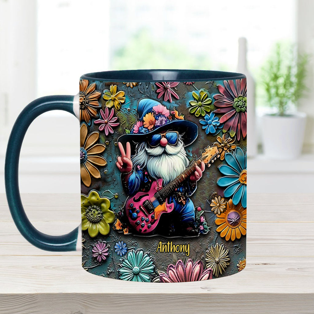 Hippie-Gnome – Personalisierte Tasse mit Hippie-Akzent