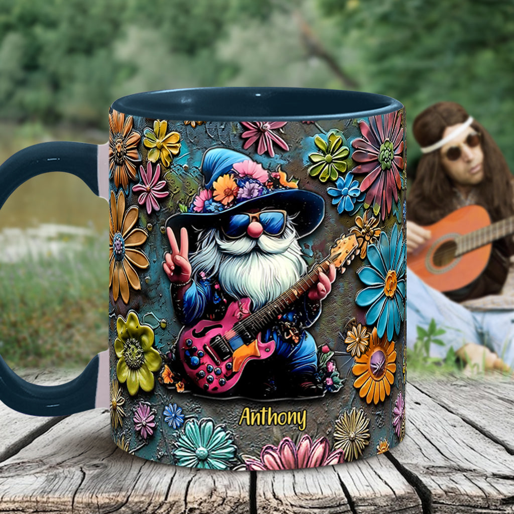 Hippie-Gnome – Personalisierte Tasse mit Hippie-Akzent