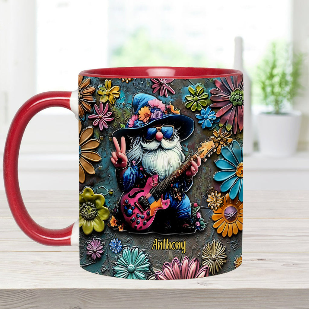 Hippie-Gnome – Personalisierte Tasse mit Hippie-Akzent