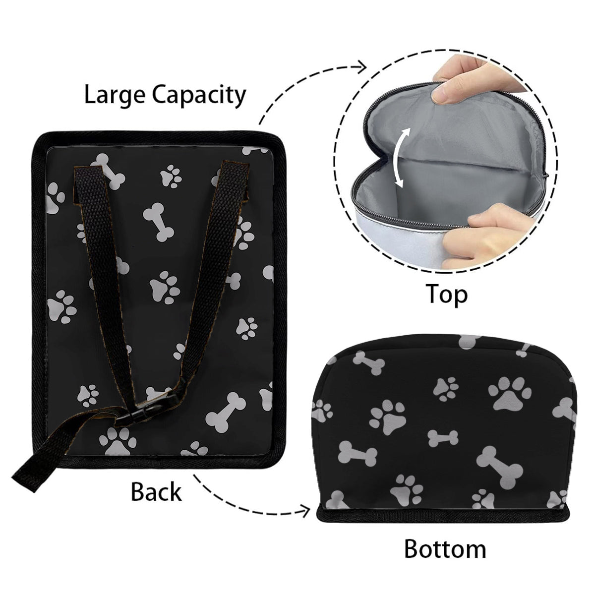 Du bist auf meinem Platz – Personalisierter tragbarer Auto-Mülleimer/Organizer für Hunde