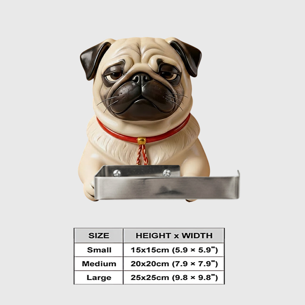 Individuell gestaltbarer Toilettenpapierhalter mit Hund – nach Foto.