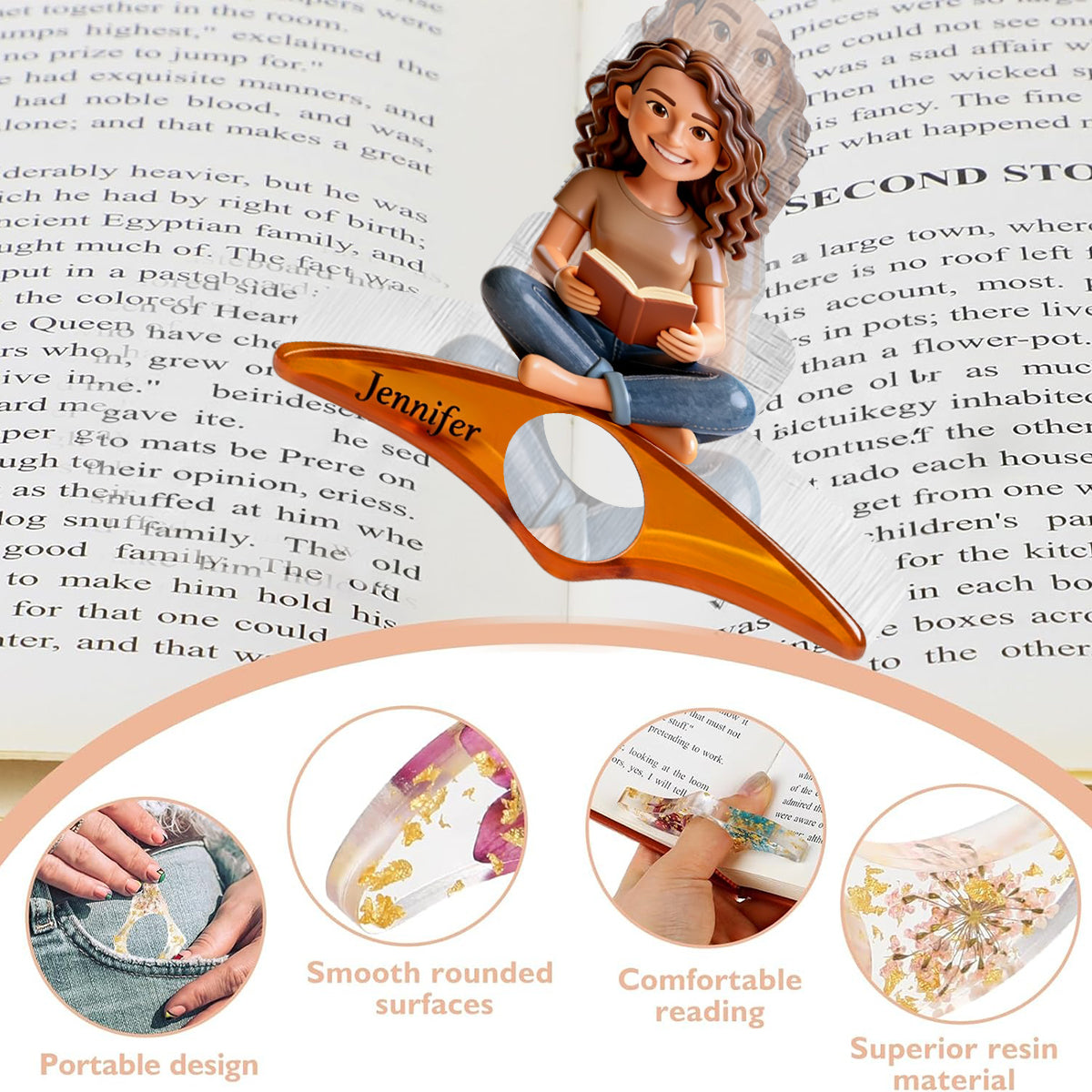 Liebe Bücher – Personalisierter Buchseitenhalter