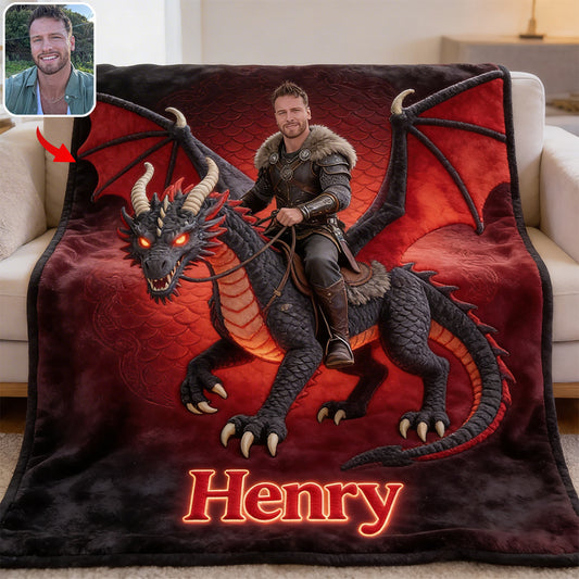 Love Dragon - Personalized Dragon Blanket
