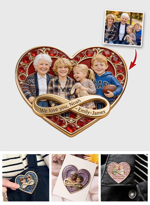 I Love You - Personalized Mother Pin