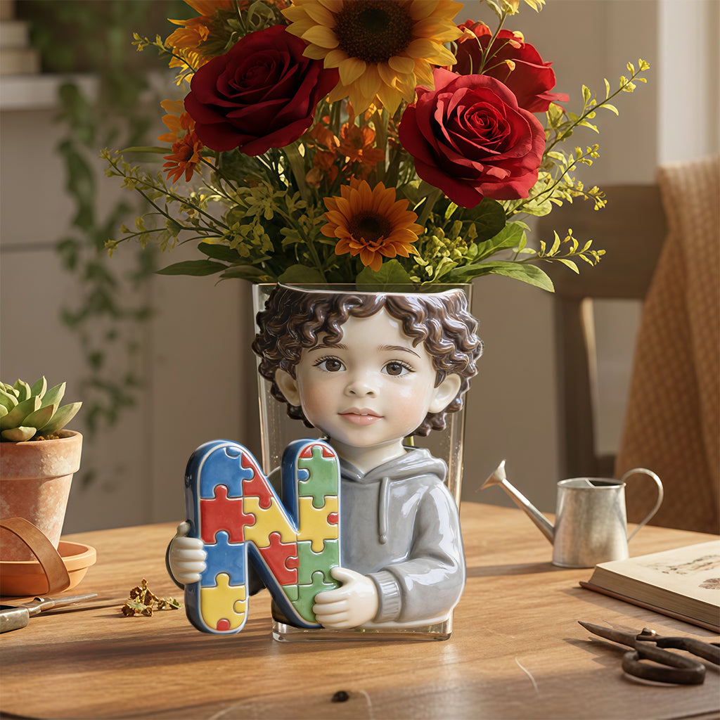 Custom Any Photo - Personalized Autism Awareness Acrylic Pot