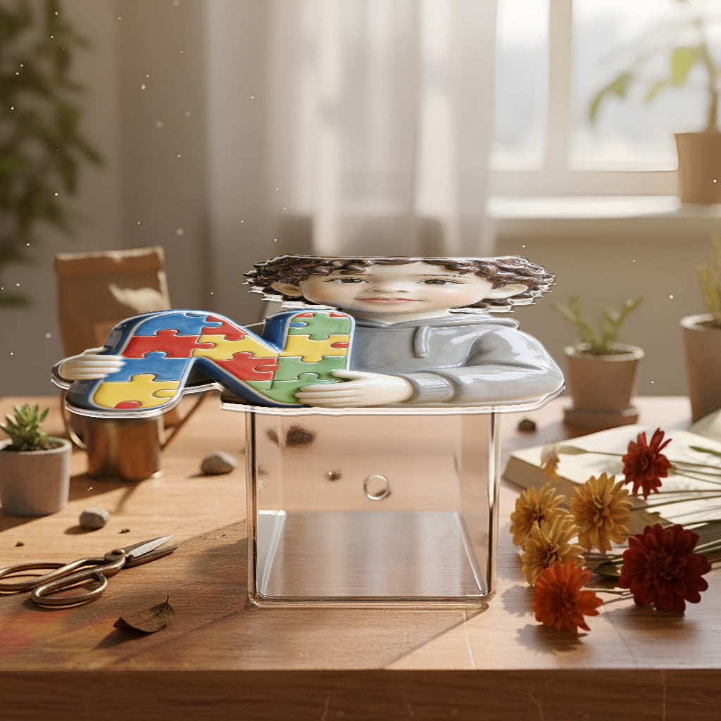 Custom Any Photo - Personalized Autism Awareness Acrylic Pot