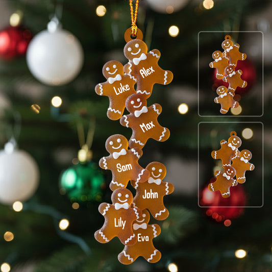 Lebkuchenfamilie – Personalisierter Familienschmuck
