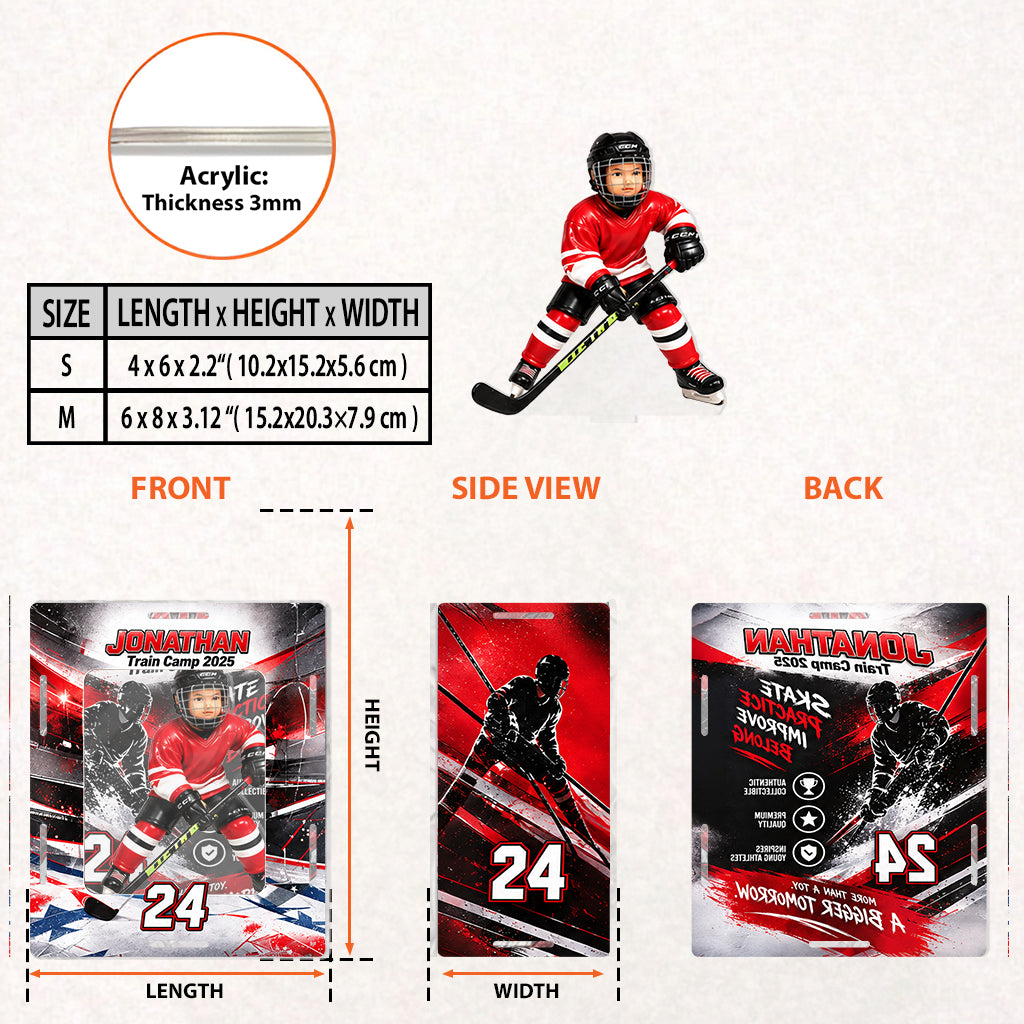 Any Sport, Any Photo - Personalized Hockey Acrylic Display Box