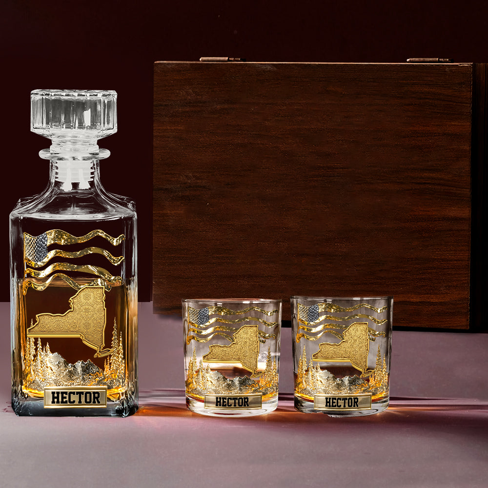 The State Pride - Personalized Luxury Whiskey Decanter Set