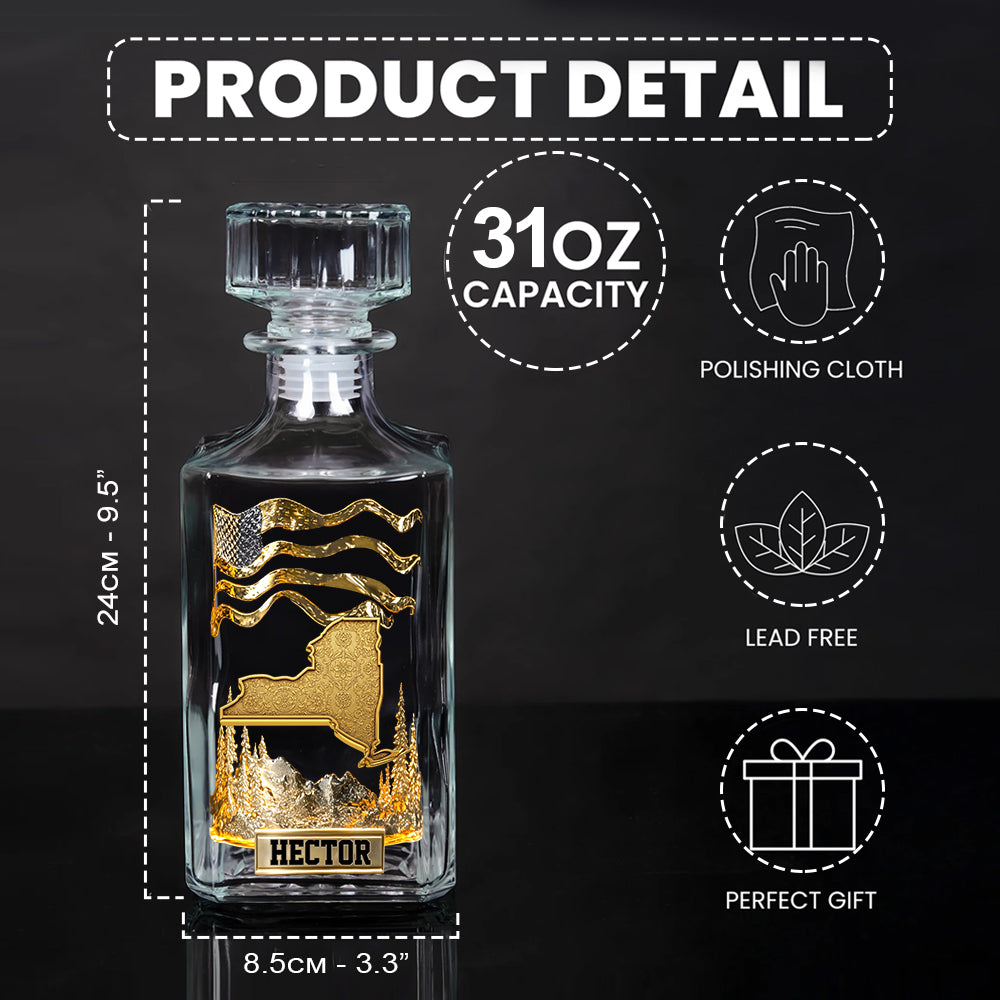 The State Pride - Personalized Luxury Whiskey Decanter Set
