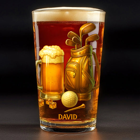 Bier & Golf – Personalisiertes Golf-Bierglas