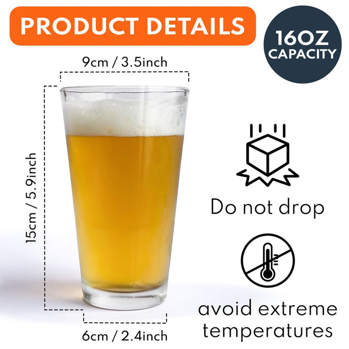 Beer & Golf - Personalized Golf Beer Glass