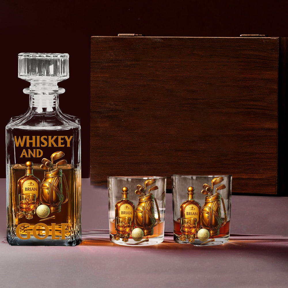 Whiskey & Golf – Personalisiertes Golf-Whiskeyglas