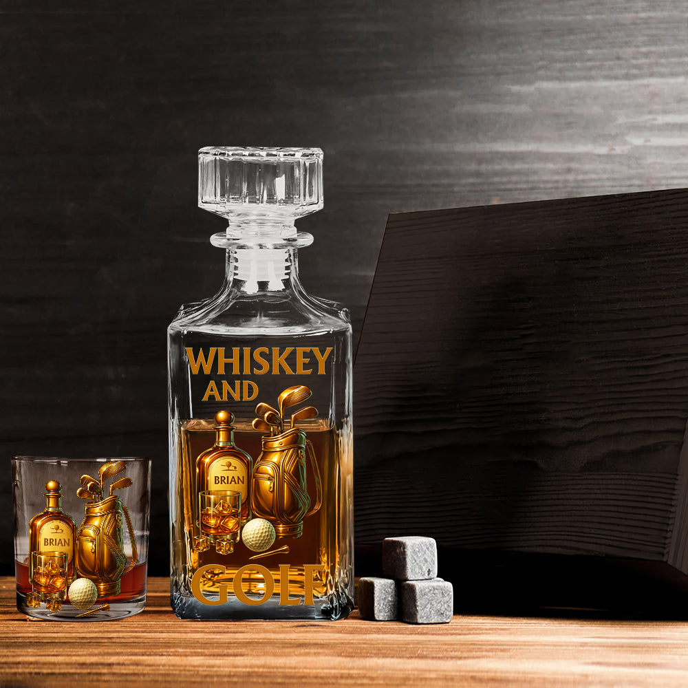 Whiskey & Golf – Personalisiertes Golf-Whiskeyglas