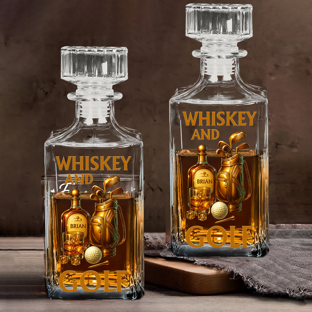 Whiskey & Golf – Personalisiertes Golf-Whiskeyglas